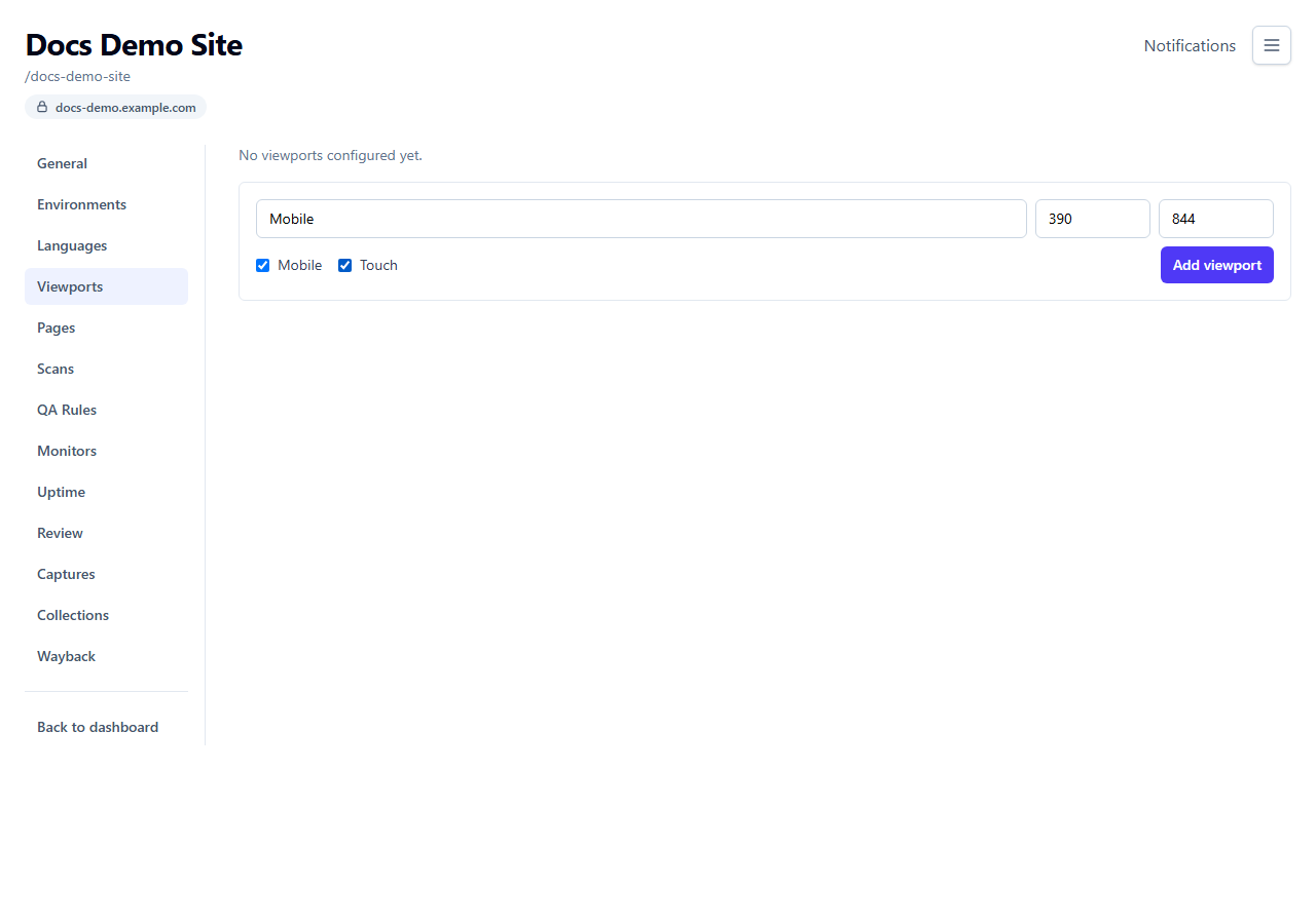 Add viewport form